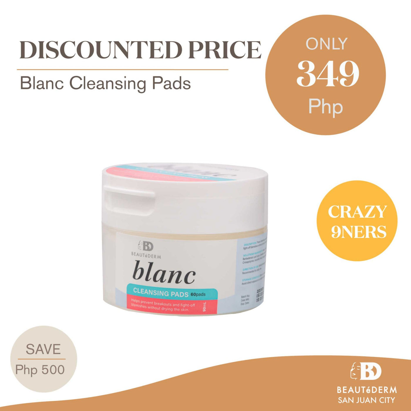 Blanc Cleansing Pads (Exp 12/2024)
