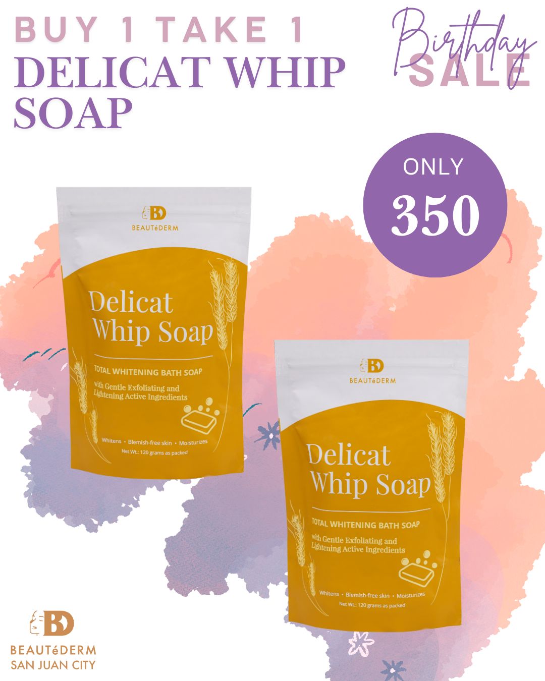 Buy 1 Take 1 Delicat Whip Soap 120g