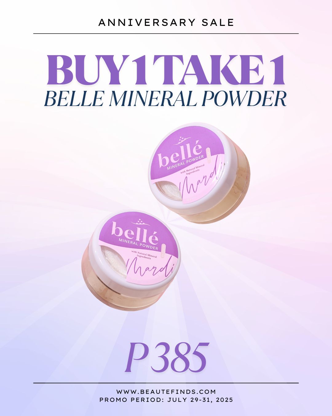 Buy 1 Take 1 Mardi Belle Mineral Powder with SPF 30