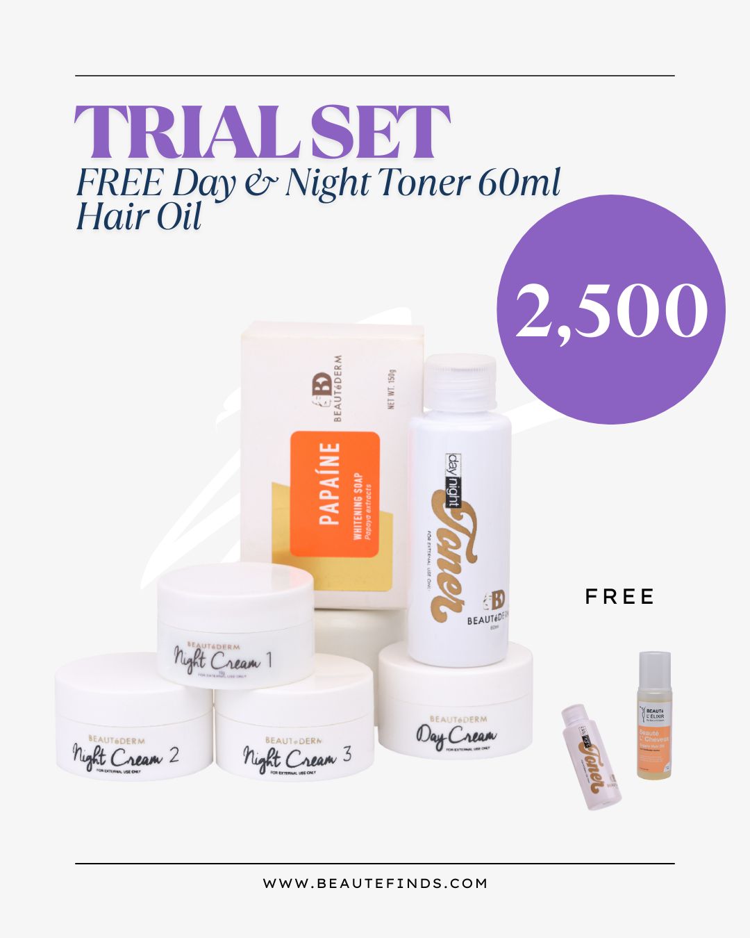 Beautederm Trial Set with Freebies