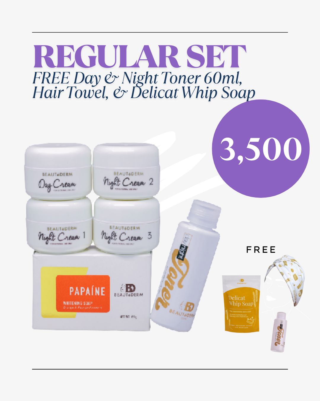 Beautederm Regular Set with Freebies