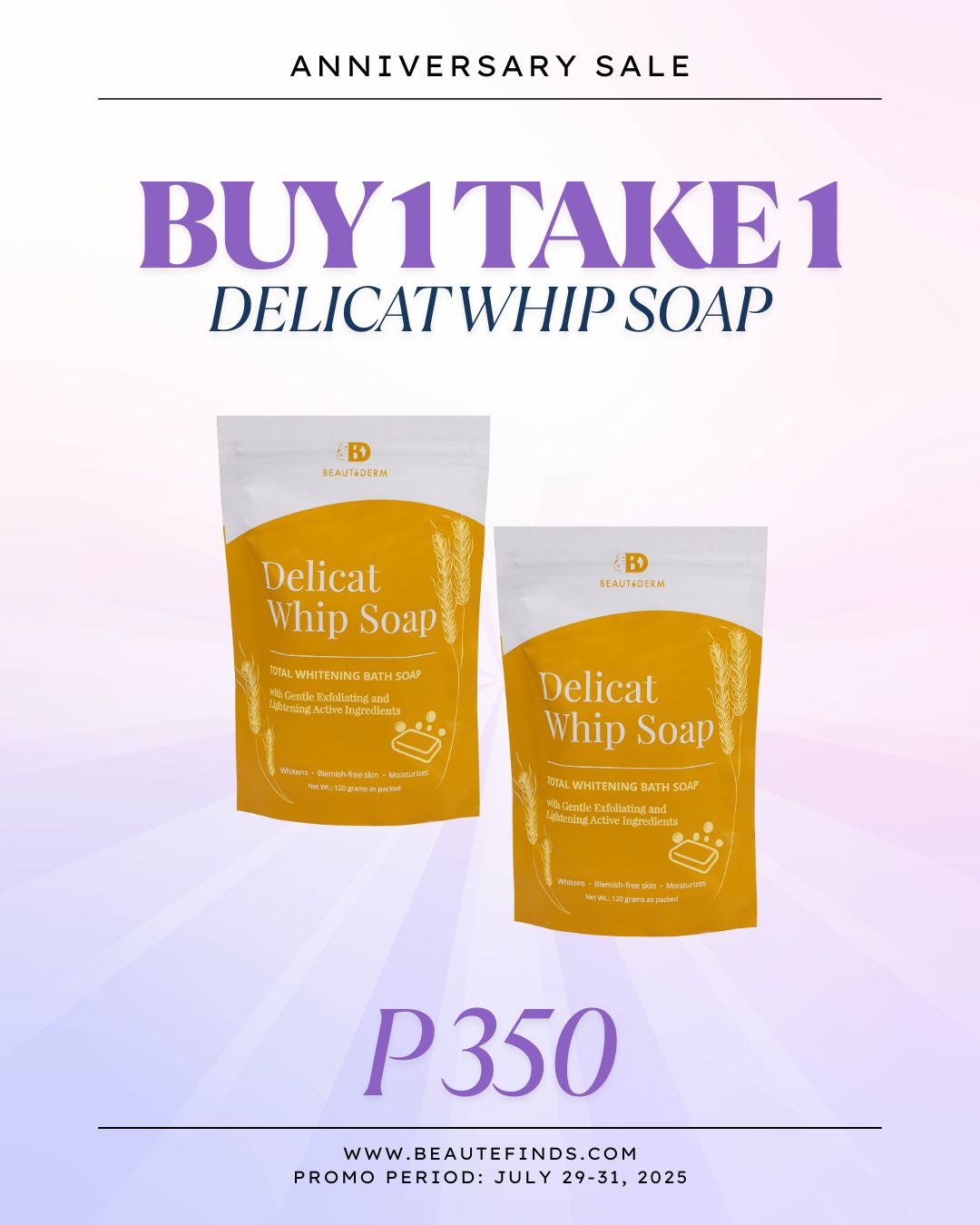 Buy 1 Take 1 Delicat Whip Soap 120g