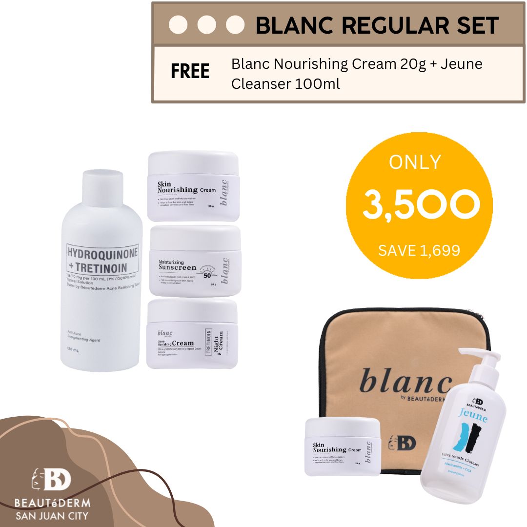 Blanc Regular Set with Free Blanc Nourishing Cream 20g and Jeune Mild Cleanser