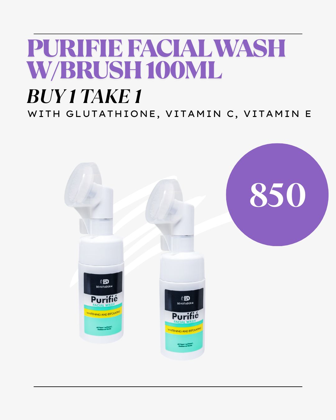 Buy 1 Take 1 Purifie Facial Wash with Brush 100ml