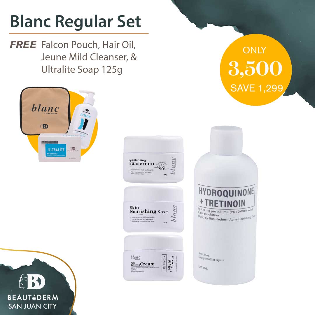 Blanc Regular Set with Free Ultralite 125g and Jeune Mild Cleanser