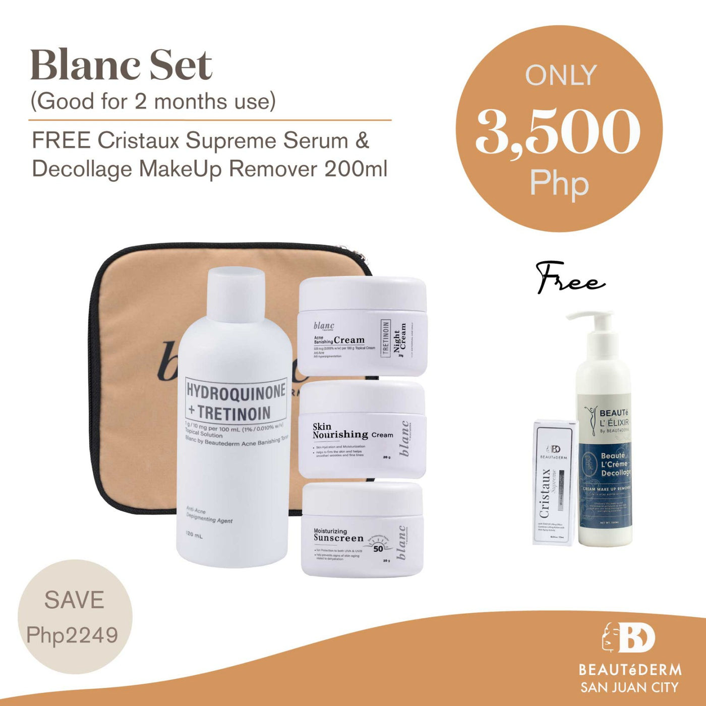 Blanc Regular Set with Free Cristaux Supreme + Decollage 200ml