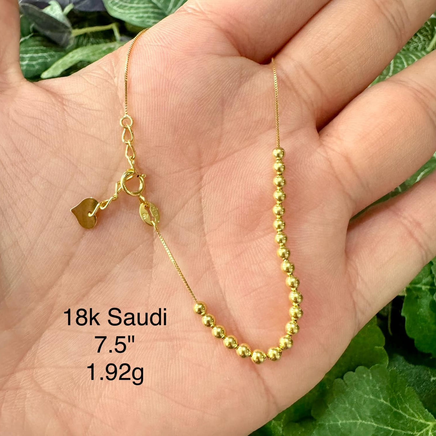 JEWELRY: 18k Saudi Gold Bubble Bracelet 1.92g