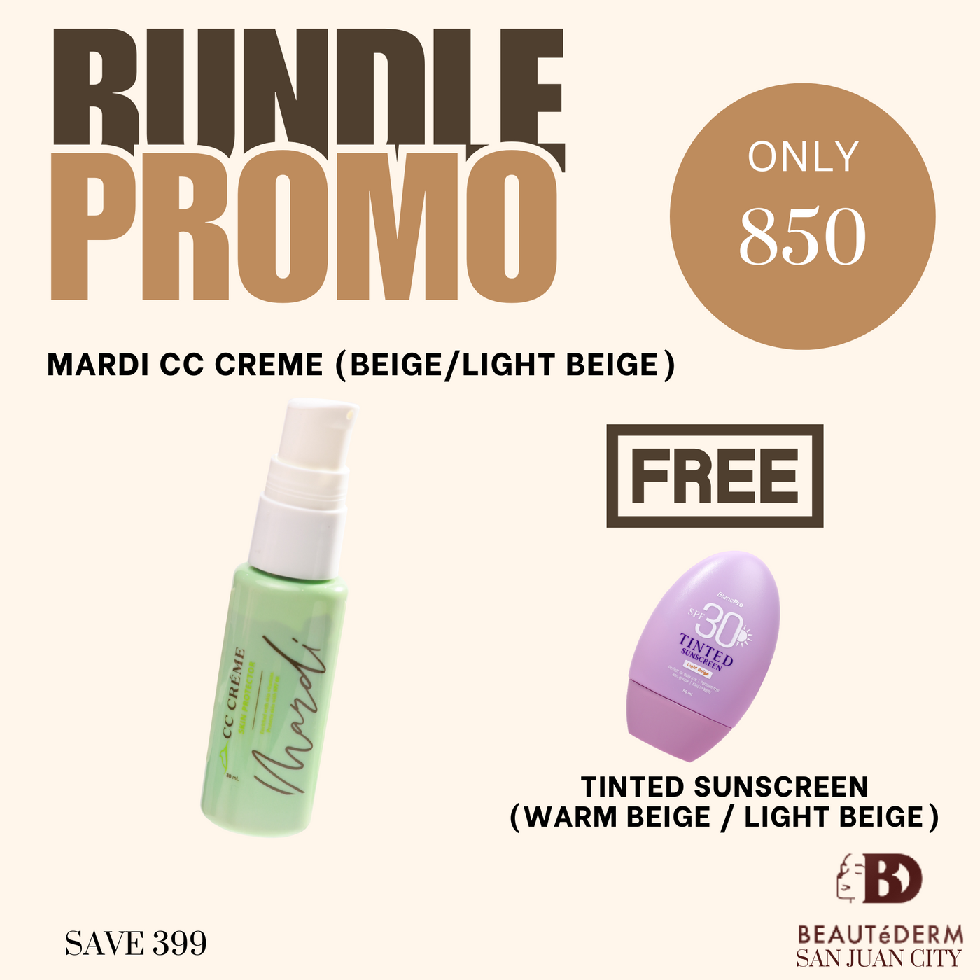 Buy Mardi CC Creme 30ml, Free Tinted Sunscreen SPF 30 50ml