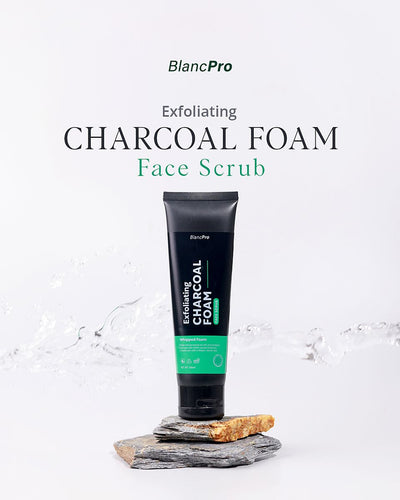 BlancPRO Exfoliating Charcoal Foam Face Scrub 100ml