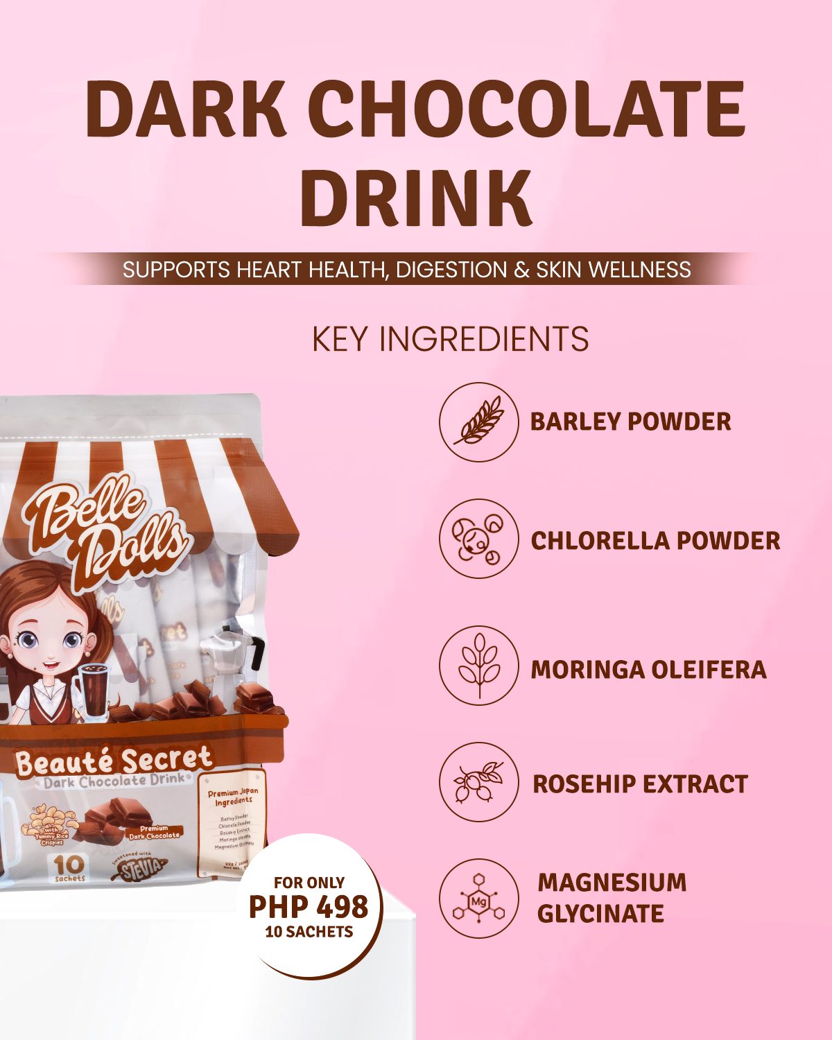 Bundle 1: Dark Chocolate Drink + Zero Filter Sunscreen Mist + Vitamin C