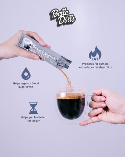Belle Dolls Premium Black Coffee (Decaf) - 10 Sachets