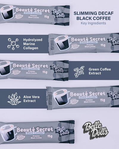 Belle Dolls Premium Black Coffee (Decaf) - 10 Sachets