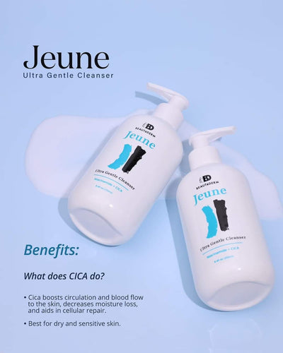 New and Improved Jeune Total Face and Body Cleanser 250ml with Niaciamide and CiCA