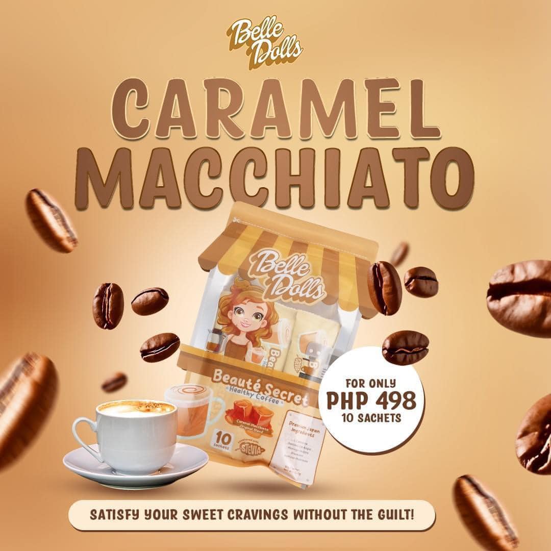 Belle Dolls Caramel Macchiato Healthy Coffee - 10 Sachets