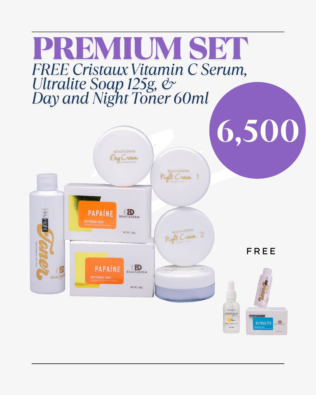 Beautederm Premium Set with Freebies