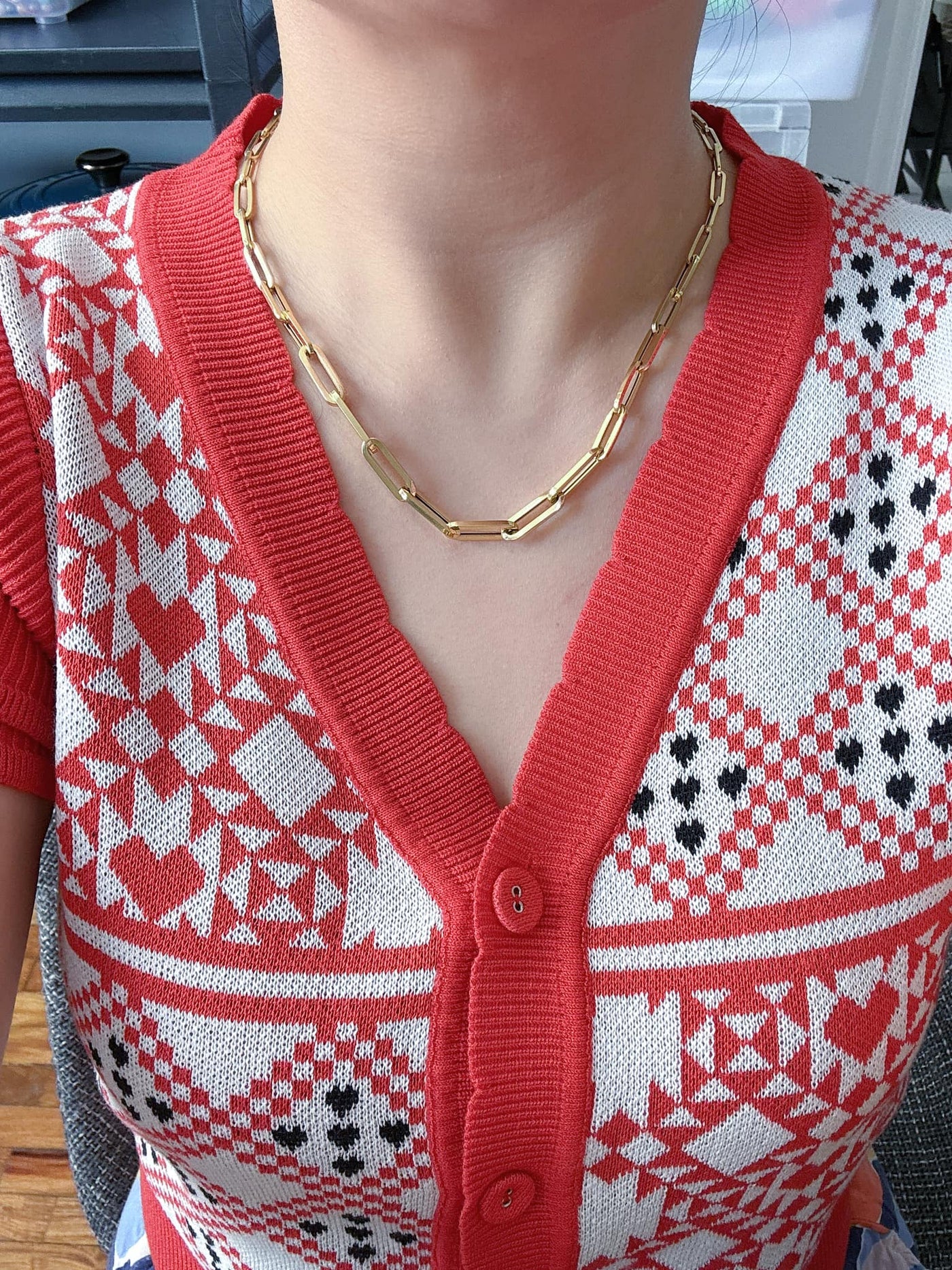 JEWELRY: 18k Gold Paperclip Necklace 19.5" 10.5g