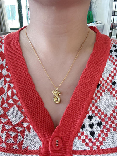 JEWELRY: 18k Gold Dragon Pendant