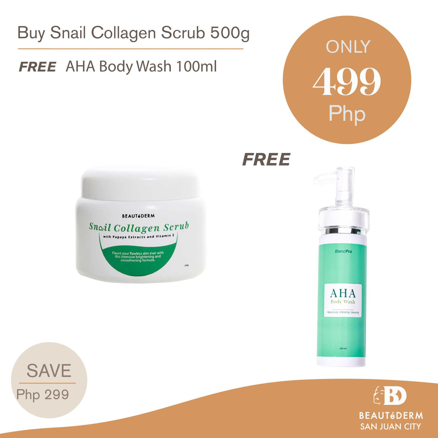 Snail Collagen Body Scrub with Papaya Extracts, Vitamin E, and Shea Butter