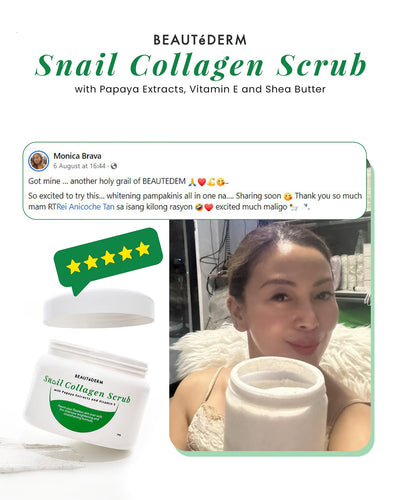 Snail Collagen Body Scrub with Papaya Extracts, Vitamin E, and Shea Butter