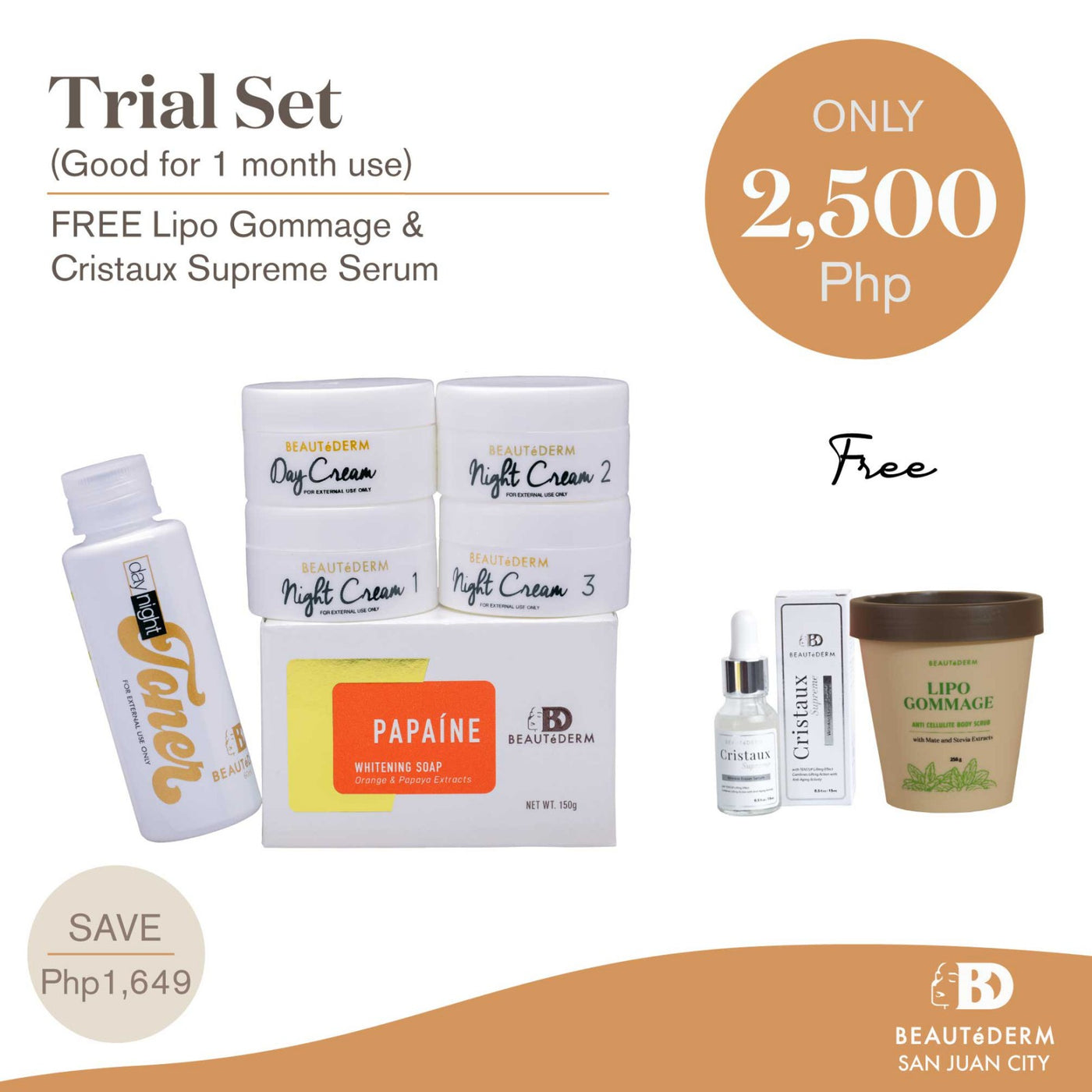Beautederm Trial Set with Freebies
