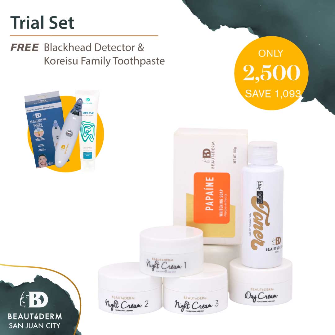 Beautederm Trial Set with Free Blackhead Detector and Koreisu Family Toothpaste