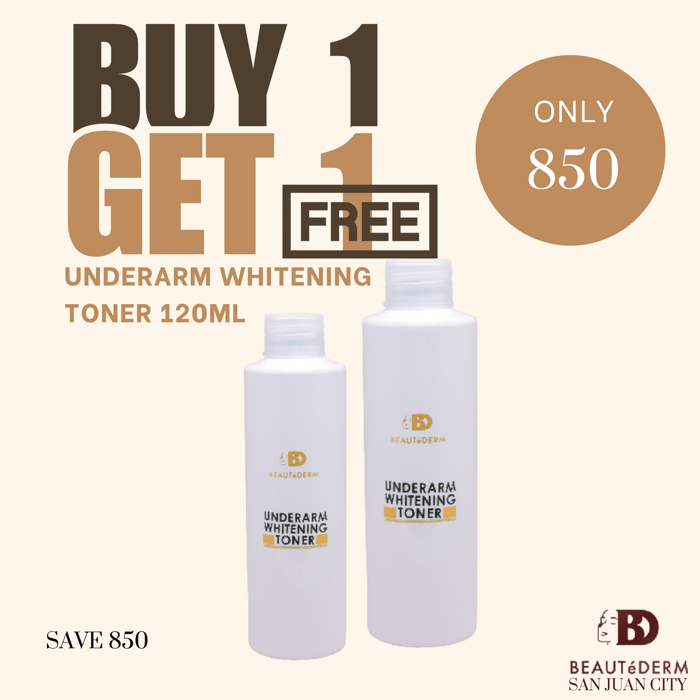 Buy 1 Take 1 Underarm Whitening Toner 120ml
