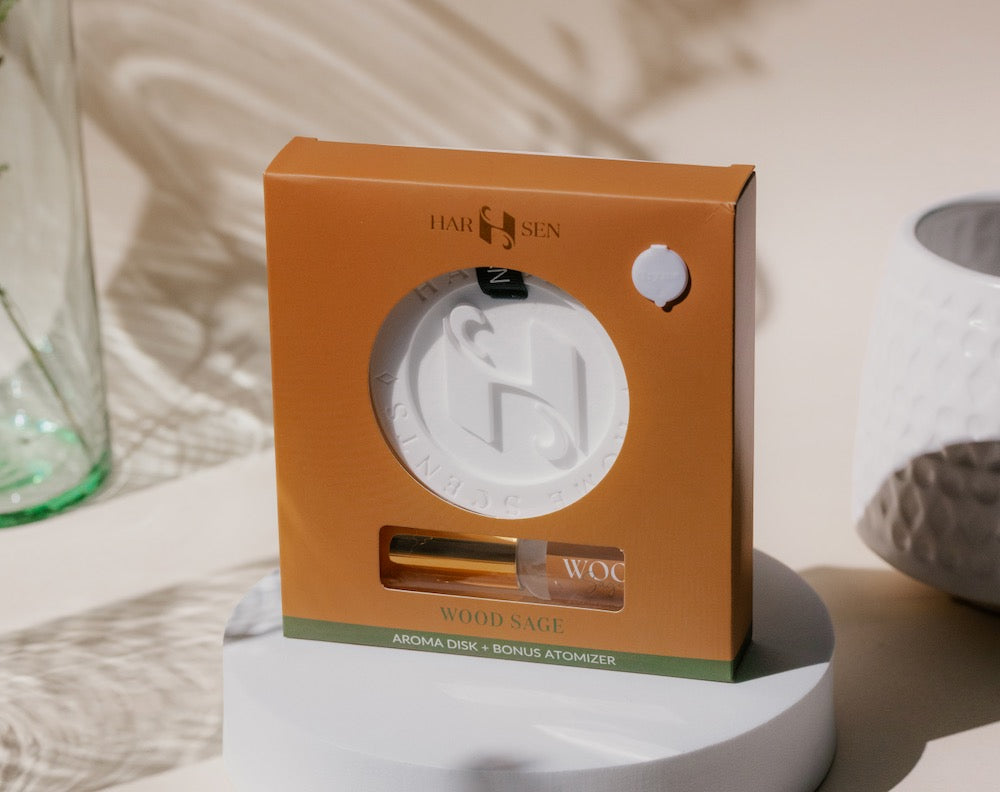 Harsen Ceramic Aroma Disk and Scent Refill Home Fragrance Set 15ml