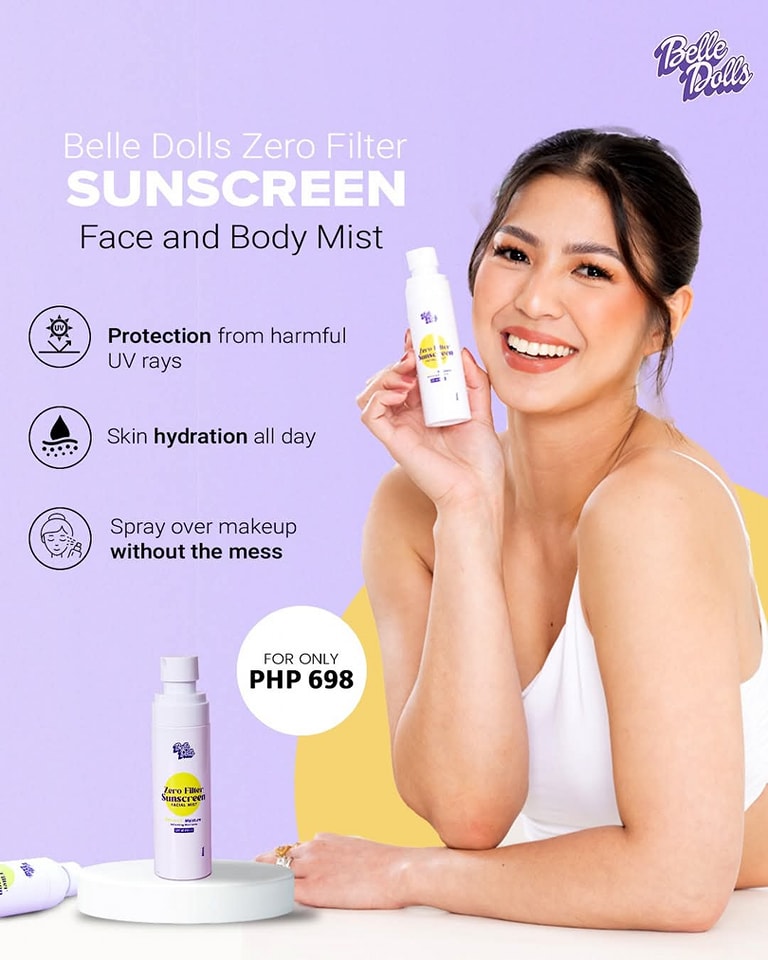 Belle Dolls Zero Filter Sunscreen Mist SPF 40++ 80ml
