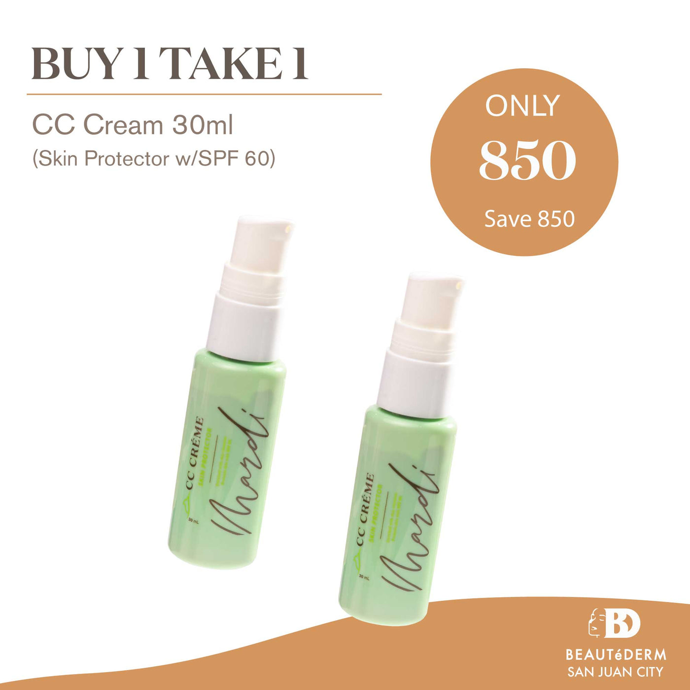 Buy 1 Take 1 Mardi CC Creme 30ml with SPF 60