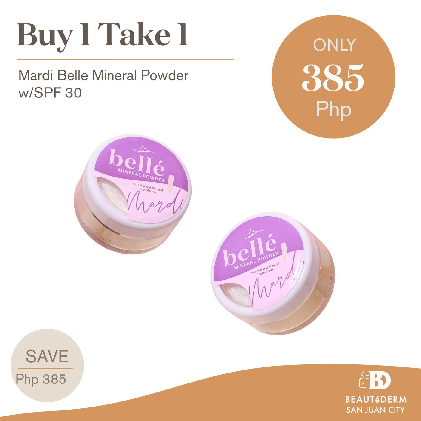 Buy 1 Take 1 Mardi Belle Mineral Powder with SPF 30