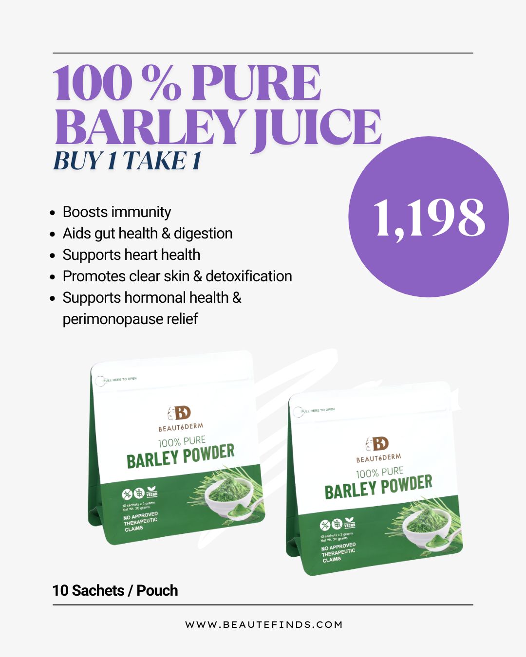 Buy 1 Take 1 100% Pure Barley Juice Drink