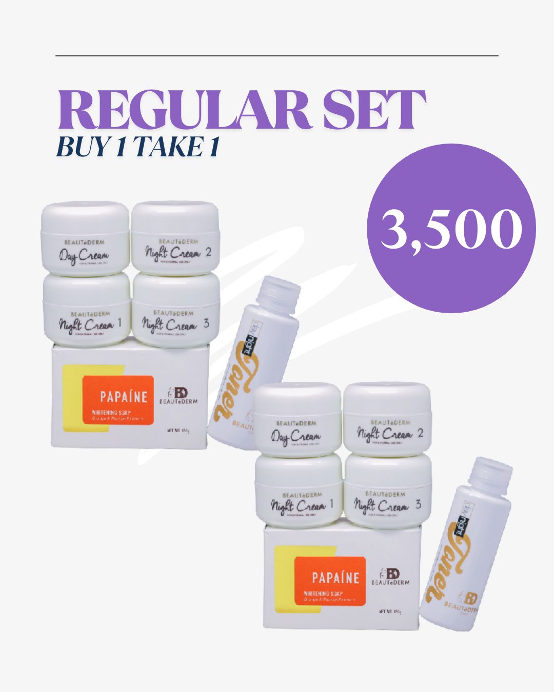 BUY 1 TAKE 1 Beautederm Regular Set