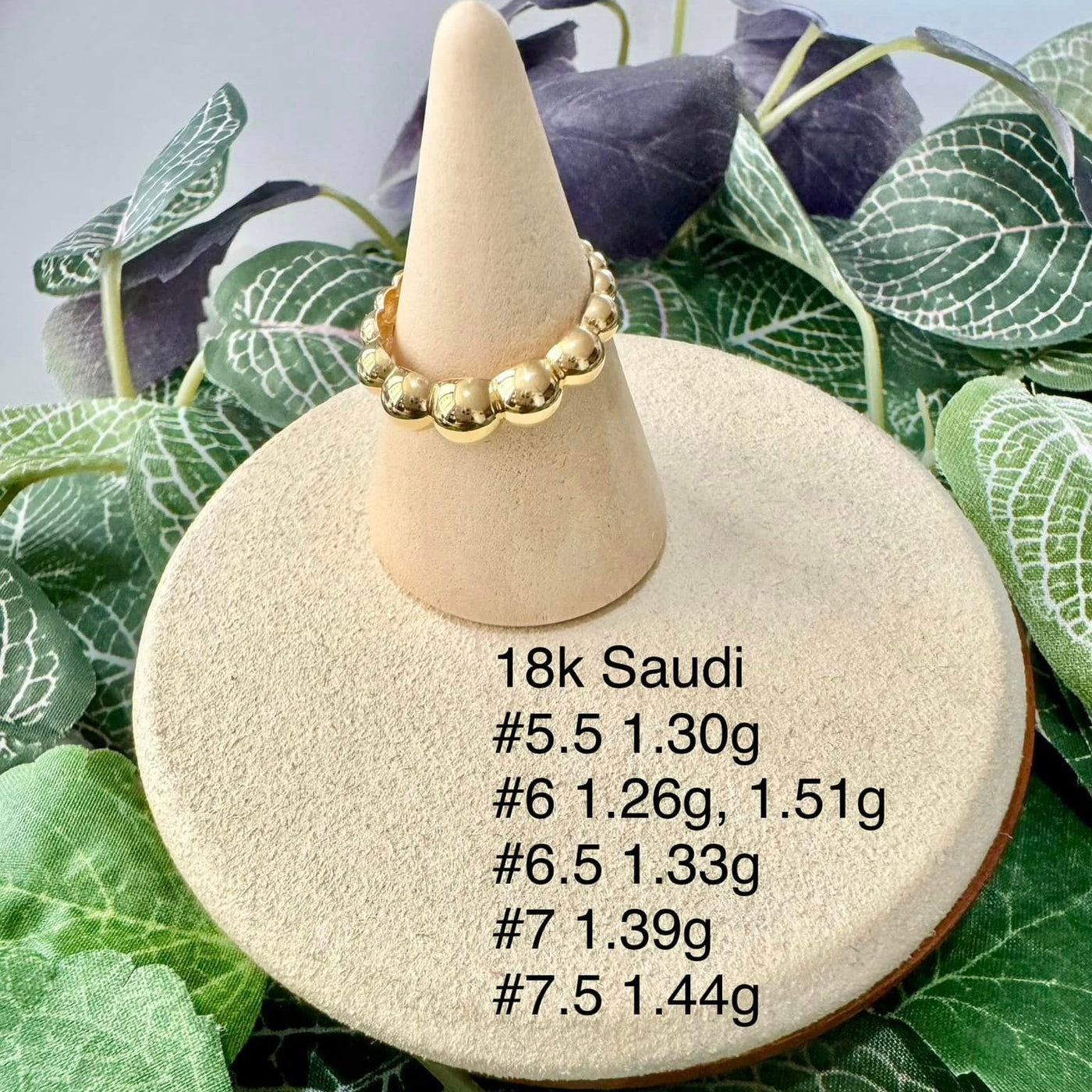 JEWELRY: 18k Saudi Gold Bubble Rings