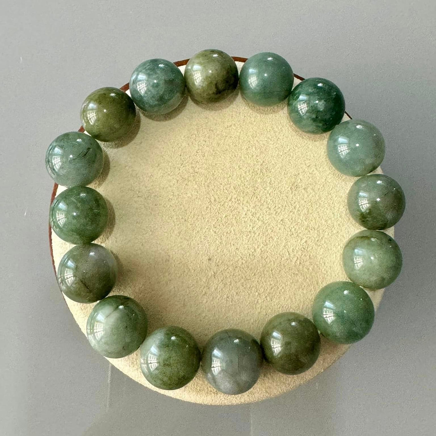 JEWELRY: Real Jade 12mm Bracelet