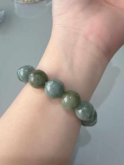 JEWELRY: Real Jade 12mm Bracelet