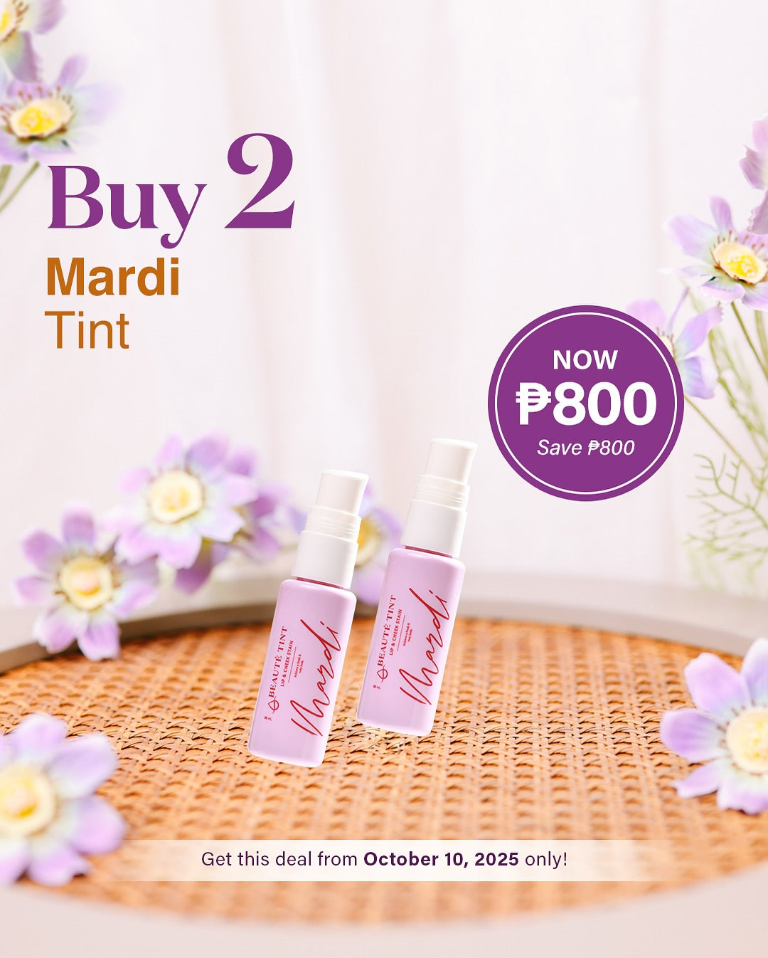 Buy 1 Take 1 Mardi Beaute Tint Lip and Cheek Tint 30ml