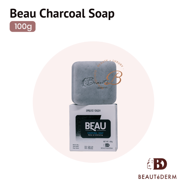 Beautederm Beau Charcoal Soap, Charcoal Soap, Oil Free Skin, Activated Charcoal Soap