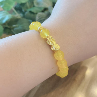 JEWELRY: Single Piyao Citrine 8mm - November Birthstone Bracelet