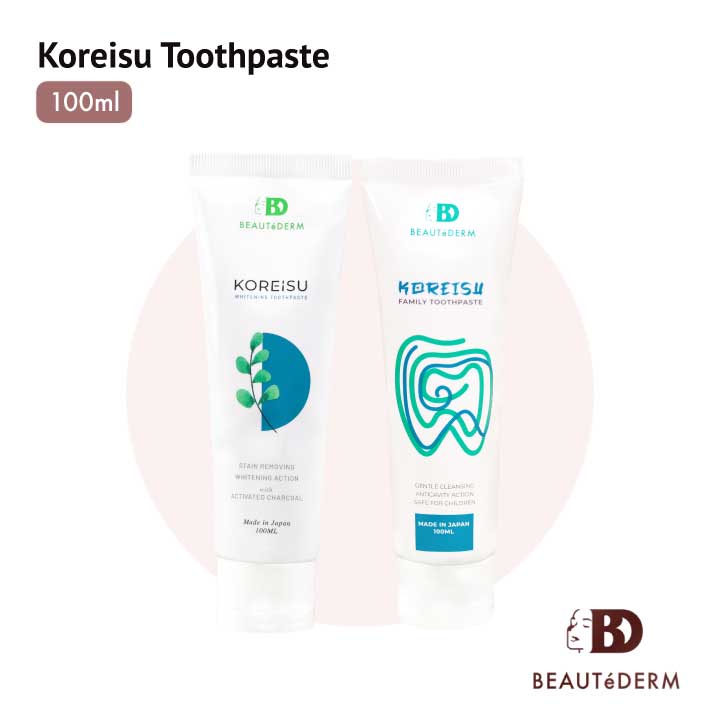 Koreisu Toothpaste (Fluoride Free) - Family Toothpaste / Charcoal Whitening Toothpaste 100g