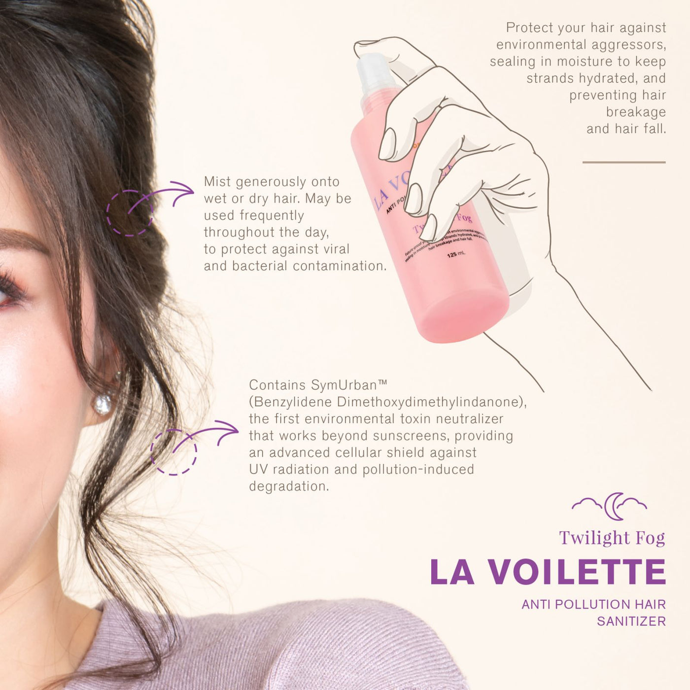 La Voilette Anti-Pollution Hair Sanitizer 125ml