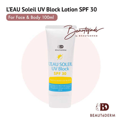 L'eau Soleil UV Block Lotion (SPF 30) Face and Body Sunblock 100ml