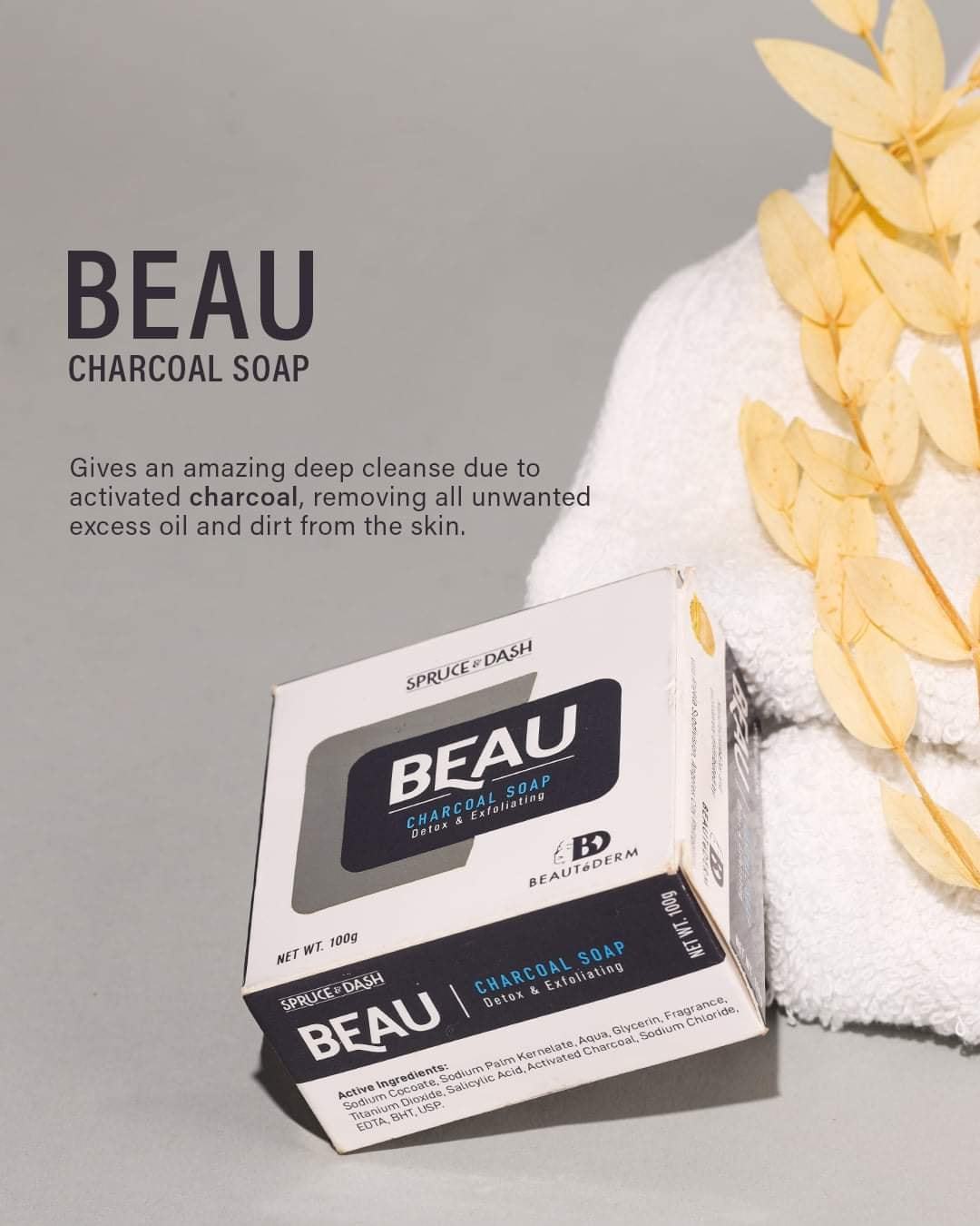 Buy 1 Take 1 Beau Charcoal Soap 100g